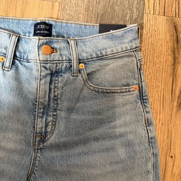 J. Crew Factory Wide-Leg Stretch Cropped Jeans Women's Size 25 New With Tags! - Picture 3 of 6